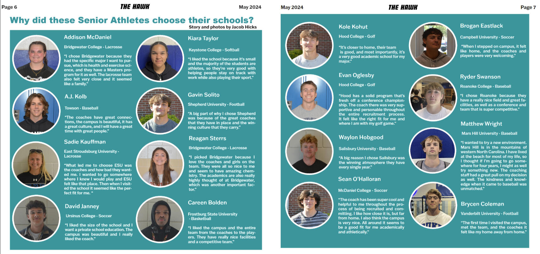 The Hawk - May Centerspread - Layout and Design